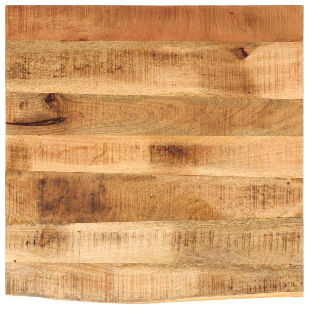 vidaXL Tischplatte 40x40x3,8 cm Baumkante Massivholz Raues Mangoholz