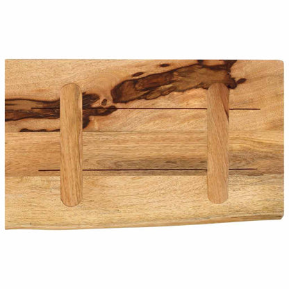 vidaXL Tischplatte 50x40x3,8 cm Baumkante Massivholz Raues Mangoholz