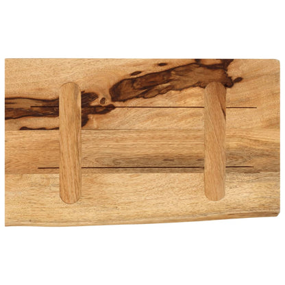 vidaXL Tischplatte 60x40x3,8 cm Baumkante Massivholz Raues Mangoholz