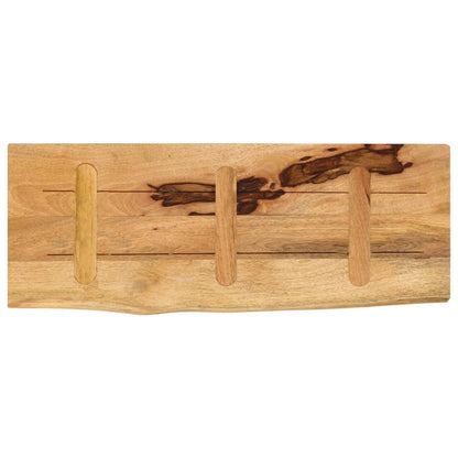 vidaXL Tischplatte 90x40x3,8 cm Baumkante Massivholz Raues Mangoholz
