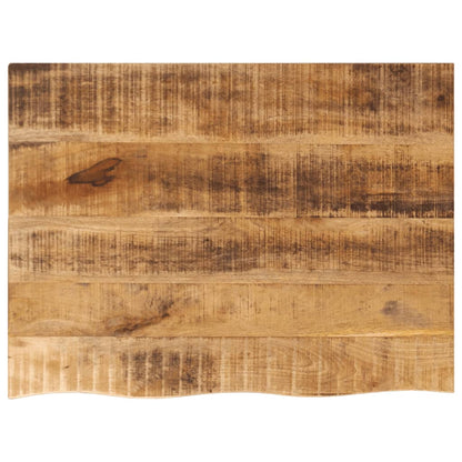 vidaXL Tischplatte 70x60x3,8 cm Baumkante Massivholz Raues Mangoholz