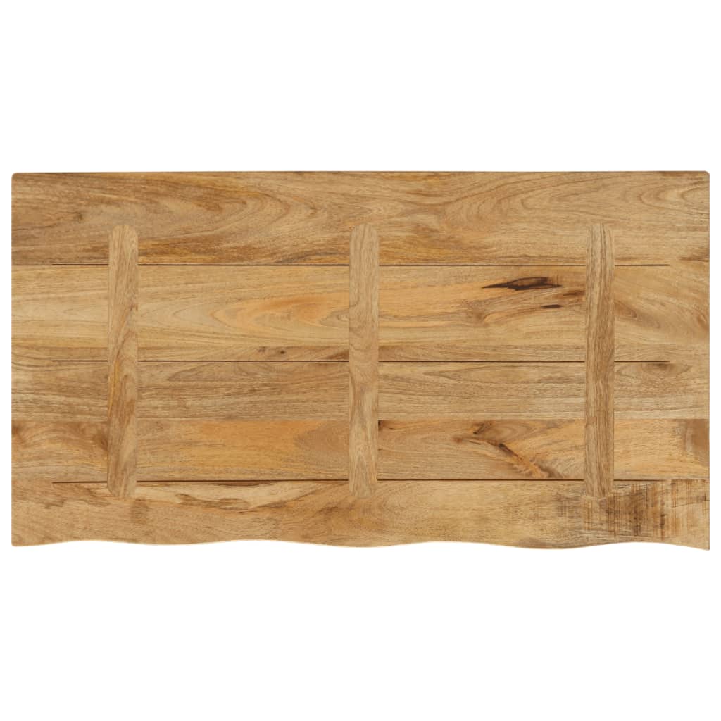 vidaXL Plateau de table 110x60x3,8 cm bord naturel bois de manguier massif brut
