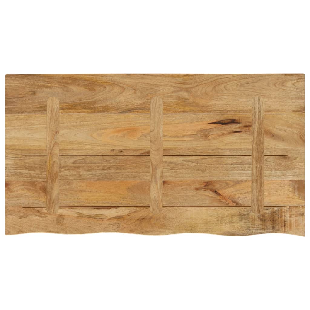 vidaXL Tischplatte 120x60x3,8 cm Baumkante Massivholz Raues Mangoholz