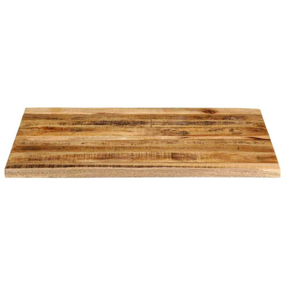 vidaXL Tischplatte 100x80x3,8 cm Baumkante Massivholz Raues Mangoholz