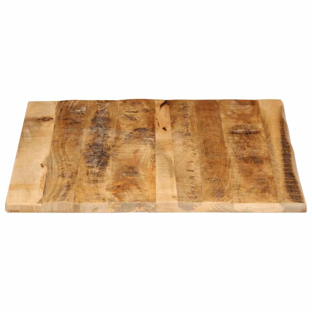 vidaXL Tischplatte 100x80x3,8 cm Baumkante Massivholz Raues Mangoholz