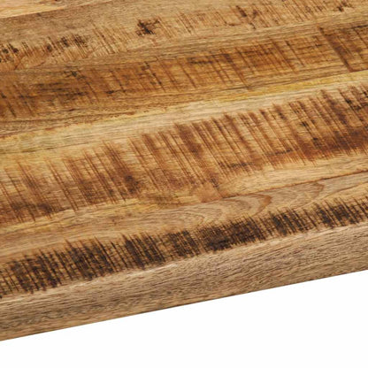 vidaXL Tischplatte 100x80x3,8 cm Baumkante Massivholz Raues Mangoholz