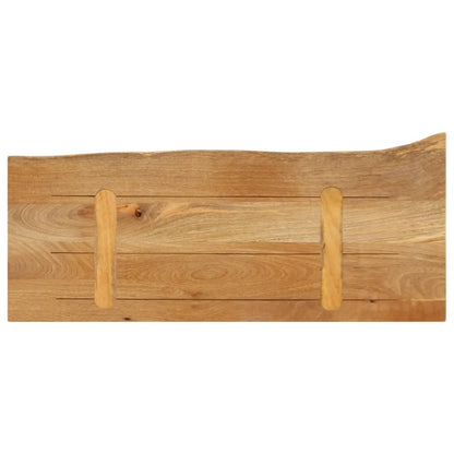 vidaXL Plateau de table à bords naturels 80x20x2,5 cm Bois de manguier massif