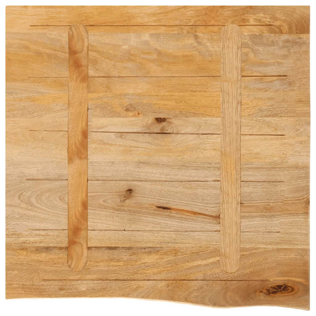 vidaXL Plateau de table à bord naturel 40x40x2,5 cm Bois de manguier massif