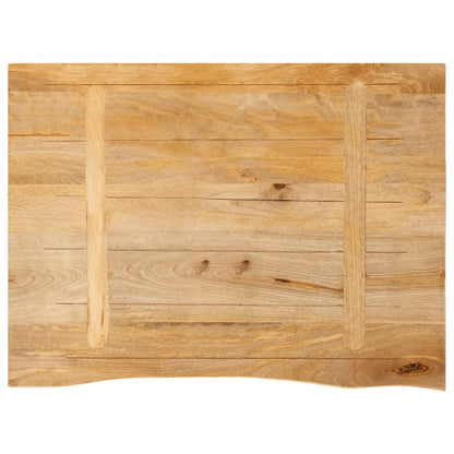 vidaXL Plateau de table à bord naturel 80x60x2,5 cm Bois de manguier massif