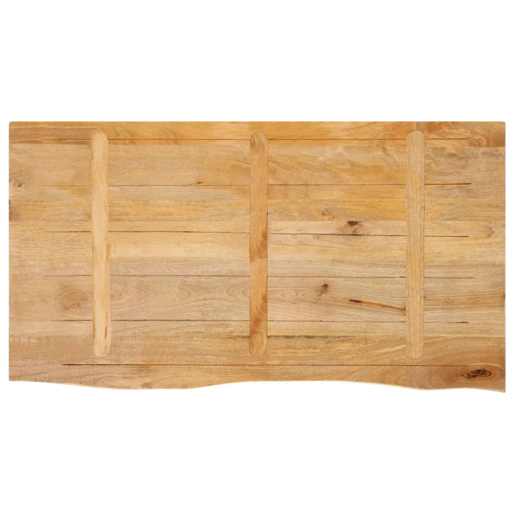 vidaXL Plateau de table avec bords naturels 110x60x2,5 cm Bois de manguier massif