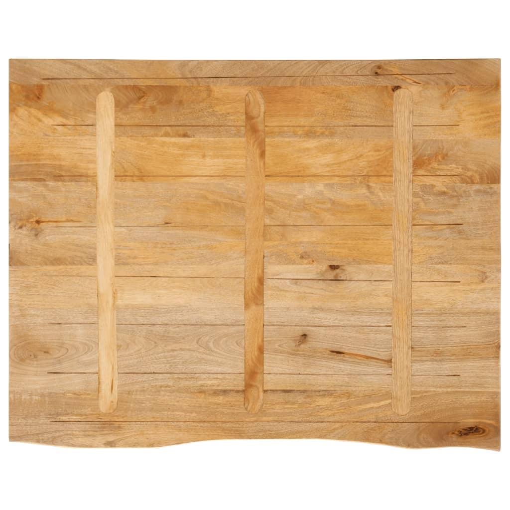 vidaXL Plateau de table avec bords naturels 110x80x2,5 cm Bois de manguier massif