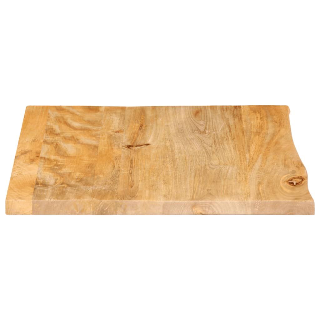 vidaXL Plateau de table avec bords naturels 40x40x3,8 cm Bois de manguier massif