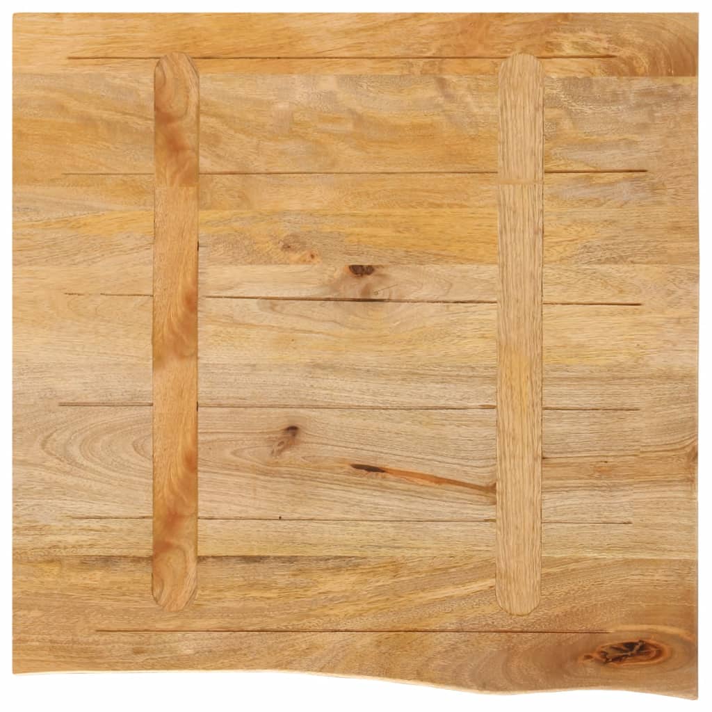 vidaXL Plateau de table à bord naturel 60x60x3,8 cm en bois de manguier massif
