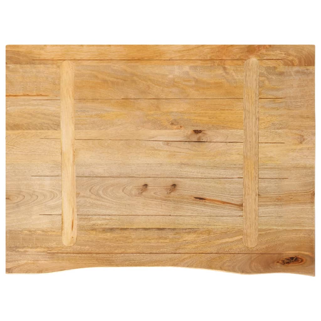 vidaXL Plateau de table avec bords naturels 80x60x3,8 cm Bois de manguier massif