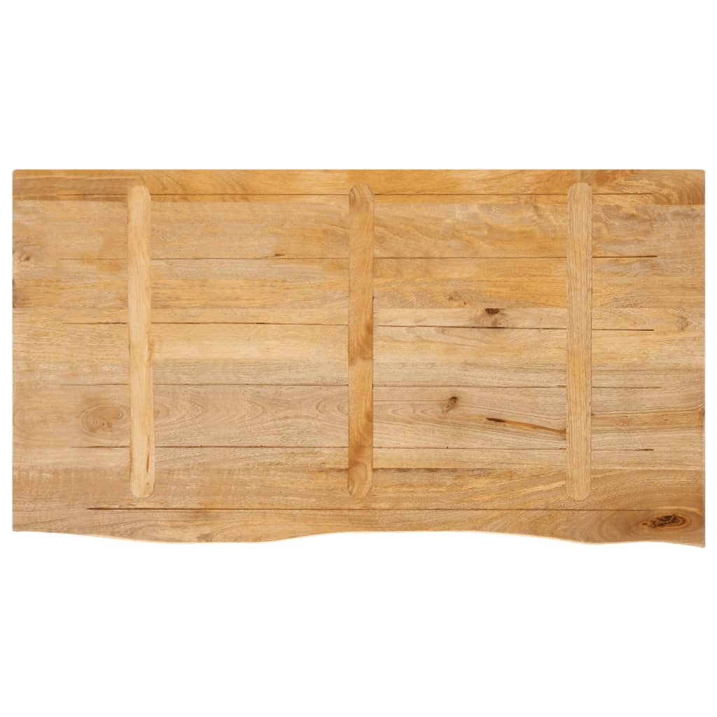 vidaXL Tischplatte mit Baumkante 120x60x3,8 cm Massivholz Mango