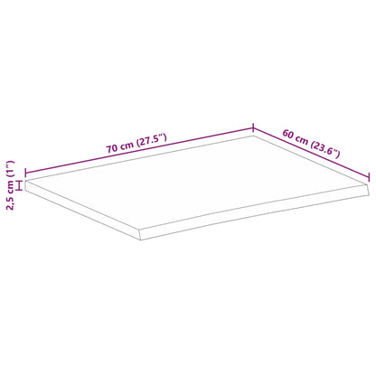 vidaXL Tischplatte mit Baumkante 70x60x2,5 cm Massivholz Mango