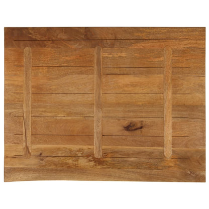 vidaXL Tischplatte mit Baumkante 110x80x3,8 cm Massivholz Mango