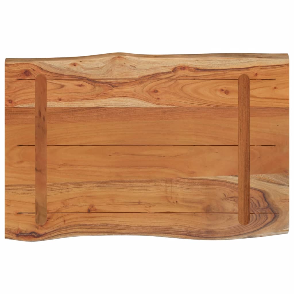 vidaXL Tischplatte 60x40x2,5 cm Rechteckig Massivholz Akazie Baumkante
