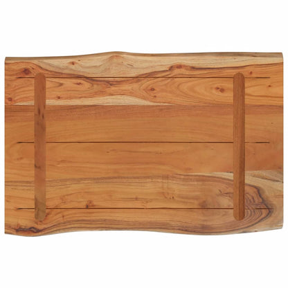 vidaXL Tischplatte 60x40x2,5 cm Rechteckig Massivholz Akazie Baumkante