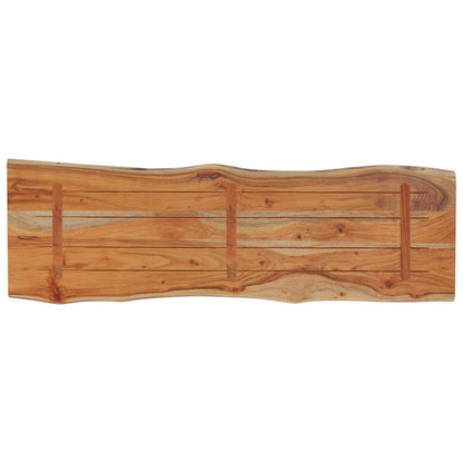 vidaXL Tischplatte 110x40x2,5cm Rechteckig Massivholz Akazie Baumkante