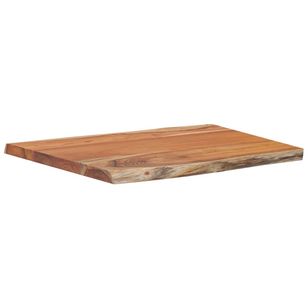 vidaXL Plateau de table 70x60x2,5cm Rectangulaire Bois d'acacia massif Bord naturel