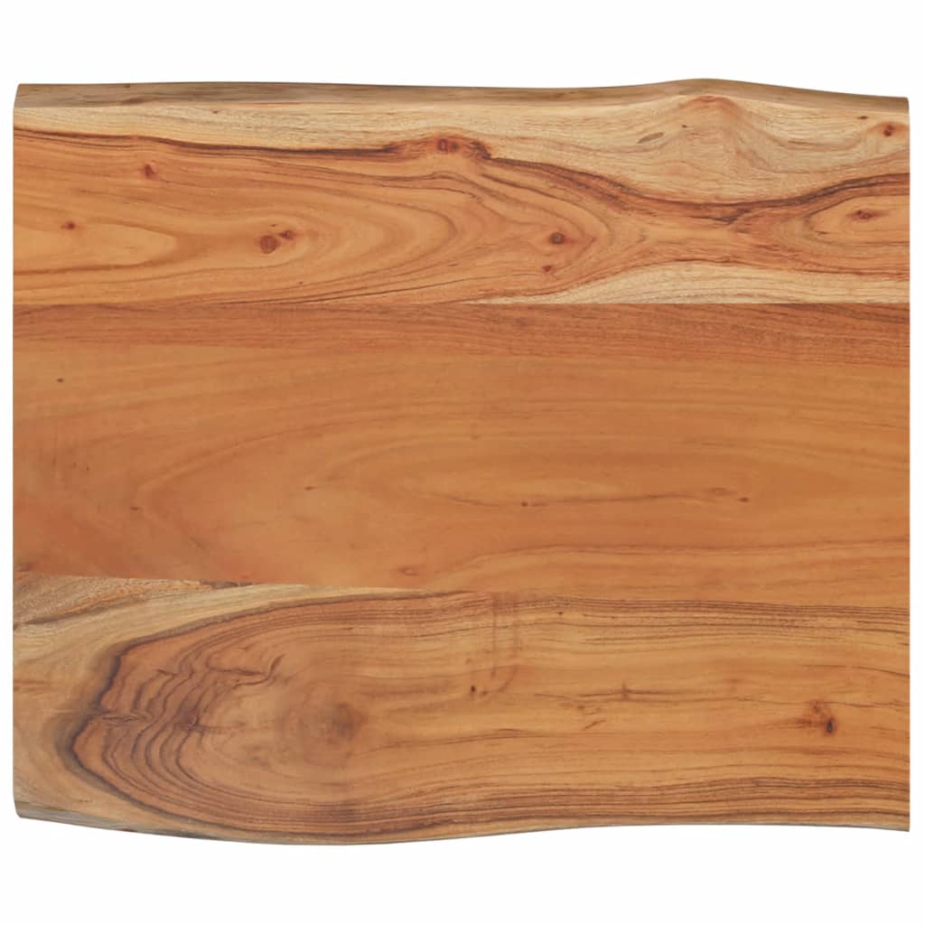 vidaXL Plateau de table 70x60x2,5cm Rectangulaire Bois d'acacia massif Bord naturel