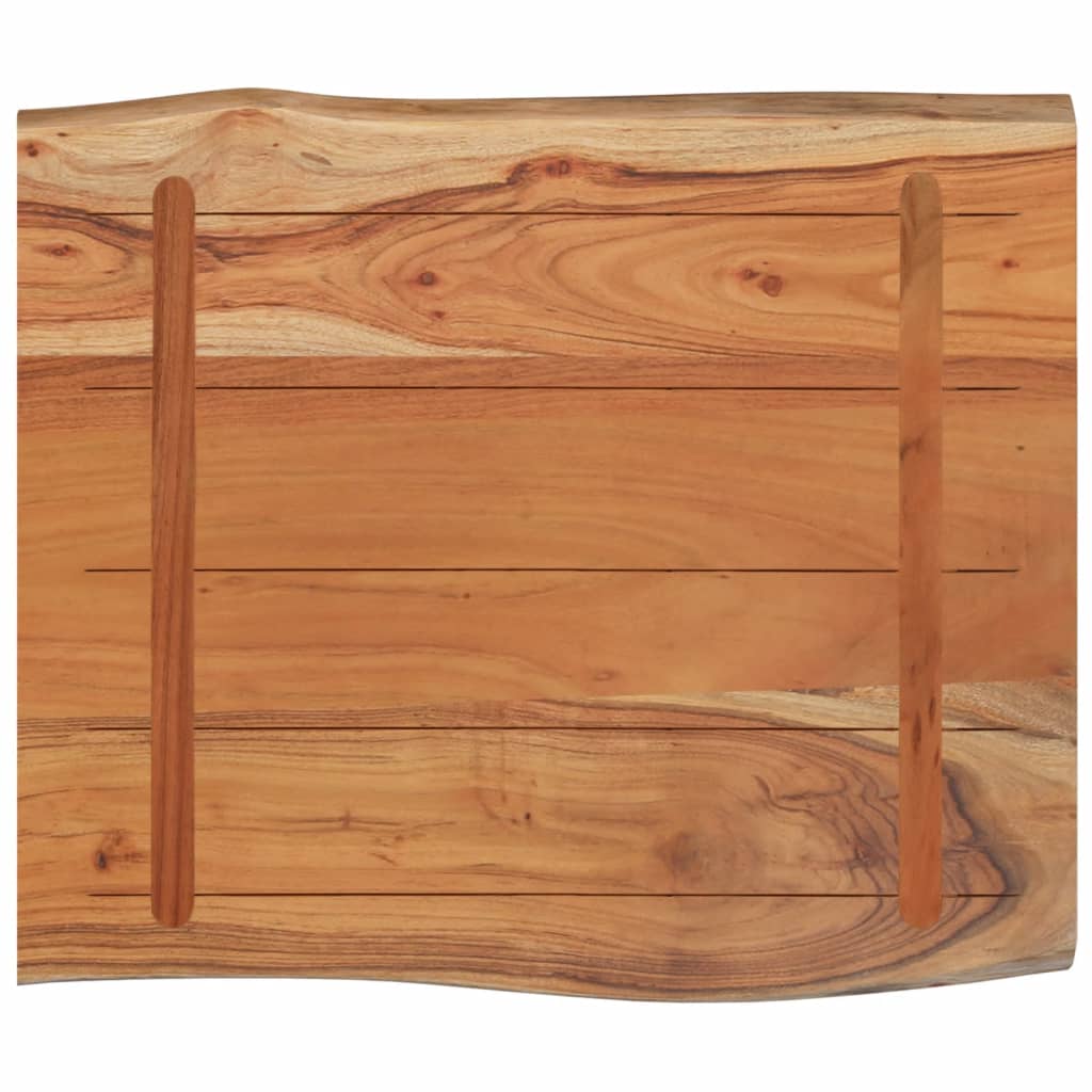 vidaXL Plateau de table 70x60x2,5cm Rectangulaire Bois d'acacia massif Bord naturel