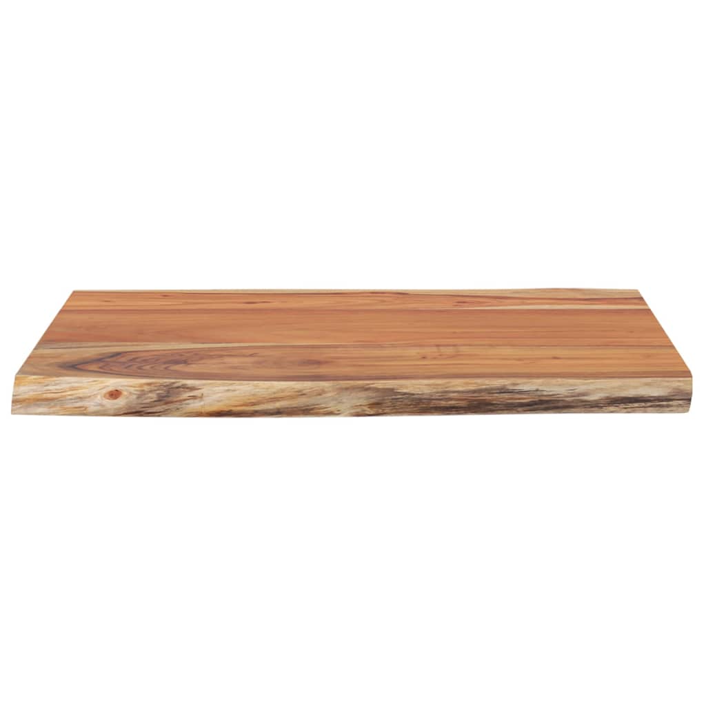 vidaXL Plateau de table 70x60x2,5cm Rectangulaire Bois d'acacia massif Bord naturel