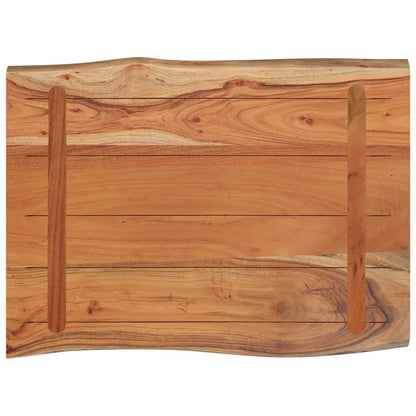 vidaXL Tischplatte 80x60x2,5cm Rechteckig Massivholz Akazie Naturkante