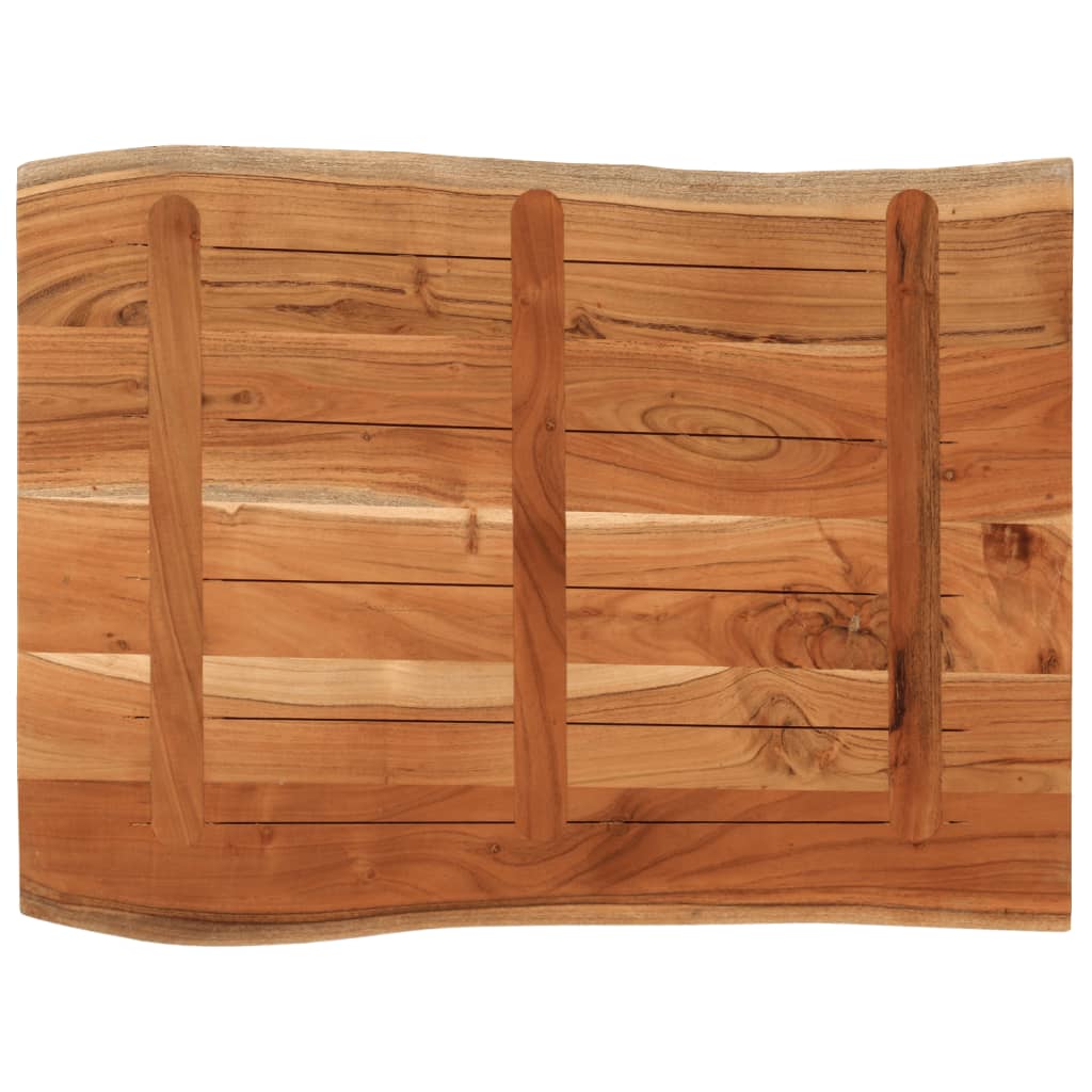 vidaXL Tischplatte 90x60x2,5 cm Rechteckig Massivholz Akazie Baumkante