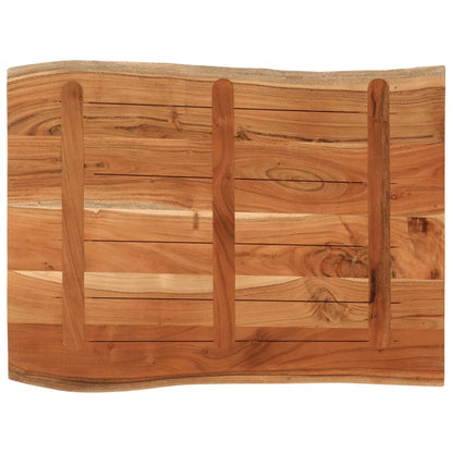 vidaXL Tischplatte 90x60x2,5 cm Rechteckig Massivholz Akazie Baumkante