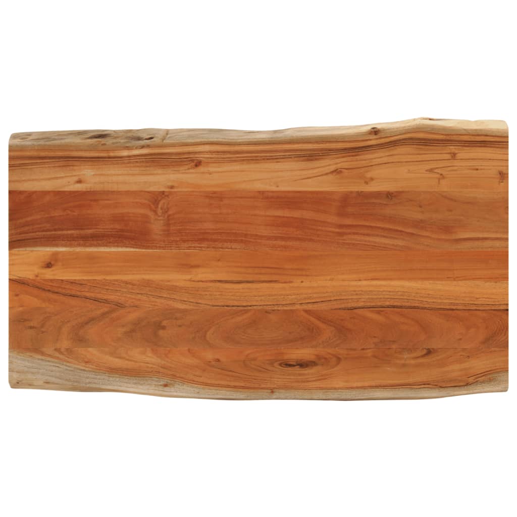 vidaXL Tischplatte 110x60x2,5cm Rechteckig Massivholz Akazie Baumkante