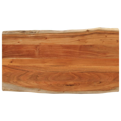 vidaXL Tischplatte 110x60x2,5cm Rechteckig Massivholz Akazie Baumkante