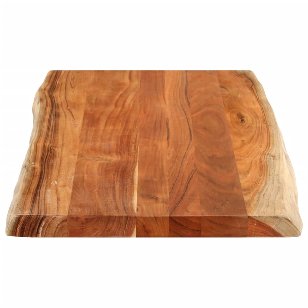vidaXL Tischplatte 110x60x2,5cm Rechteckig Massivholz Akazie Baumkante