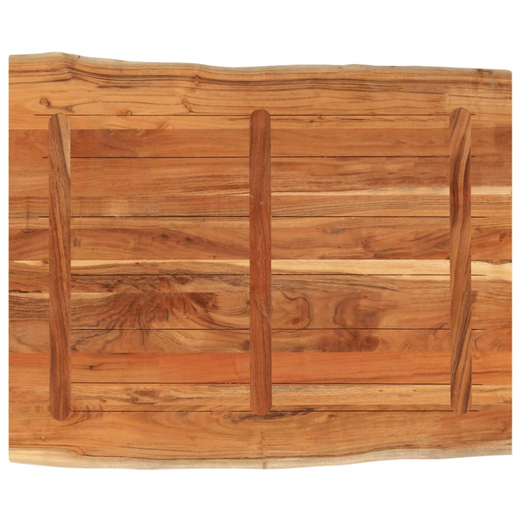 vidaXL Tischplatte 90x80x2,5cm Rechteckig Massivholz Akazie Baumkante