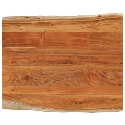 vidaXL Tischplatte 110x80x2,5cm Rechteckig Massivholz Akazie Baumkante