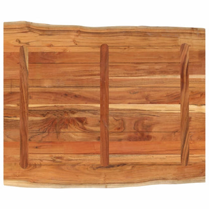 vidaXL Tischplatte 110x80x2,5cm Rechteckig Massivholz Akazie Baumkante