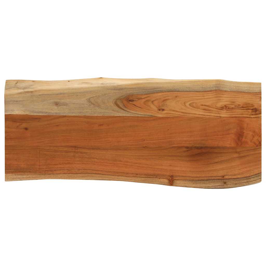 vidaXL Plateau de table 90x40x3,8 cm Rectangulaire Bois d'acacia massif Bord naturel