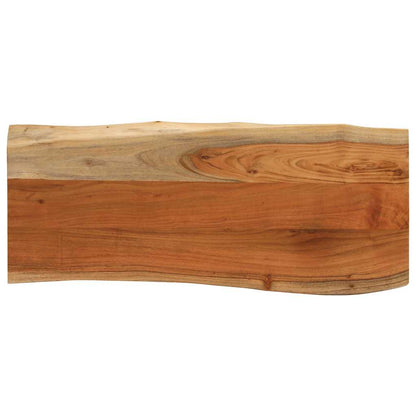 vidaXL Plateau de table 90x40x3,8 cm Rectangulaire Bois d'acacia massif Bord naturel