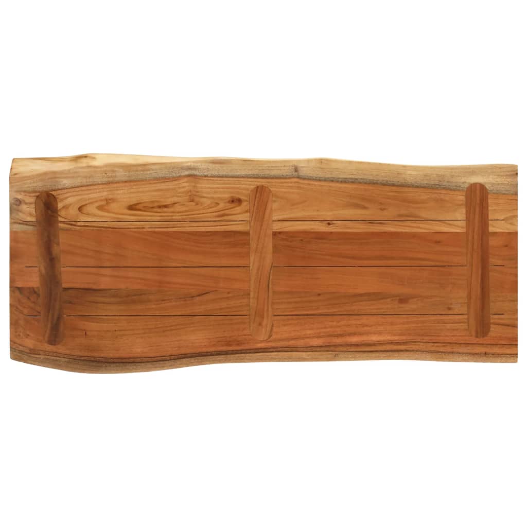 vidaXL Plateau de table 90x40x3,8 cm Rectangulaire Bois d'acacia massif Bord naturel