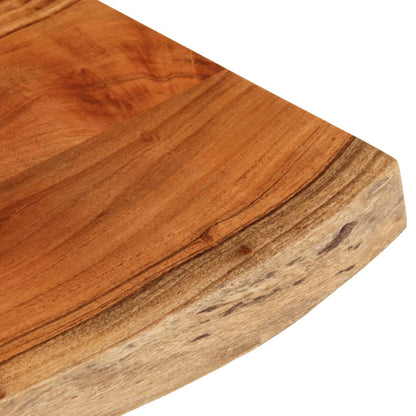 vidaXL Plateau de table 90x40x3,8 cm Rectangulaire Bois d'acacia massif Bord naturel
