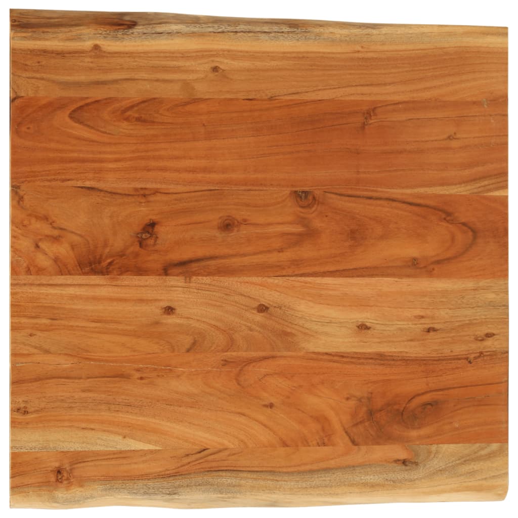 vidaXL Plateau de table 60x60x3,8 cm Carré Bois d'acacia massif Bord naturel