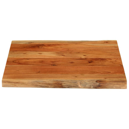 vidaXL Plateau de table 60x60x3,8 cm Carré Bois d'acacia massif Bord naturel