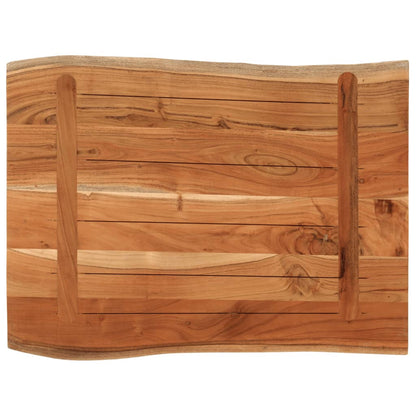 vidaXL Tischplatte 70x60x3,8 cm Rechteckig Massivholz Akazie Baumkante