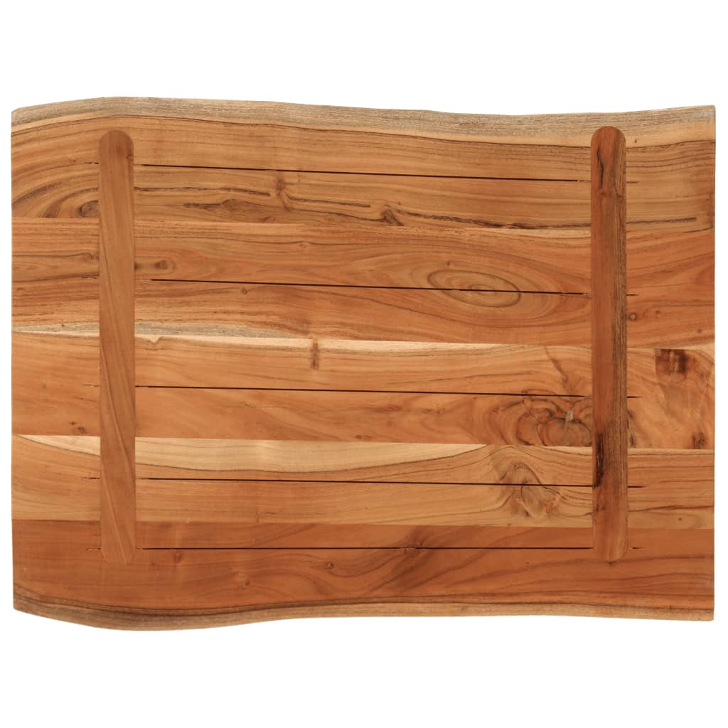 vidaXL Tischplatte 80x60x3,8 cm Rechteckig Massivholz Akazie Baumkante