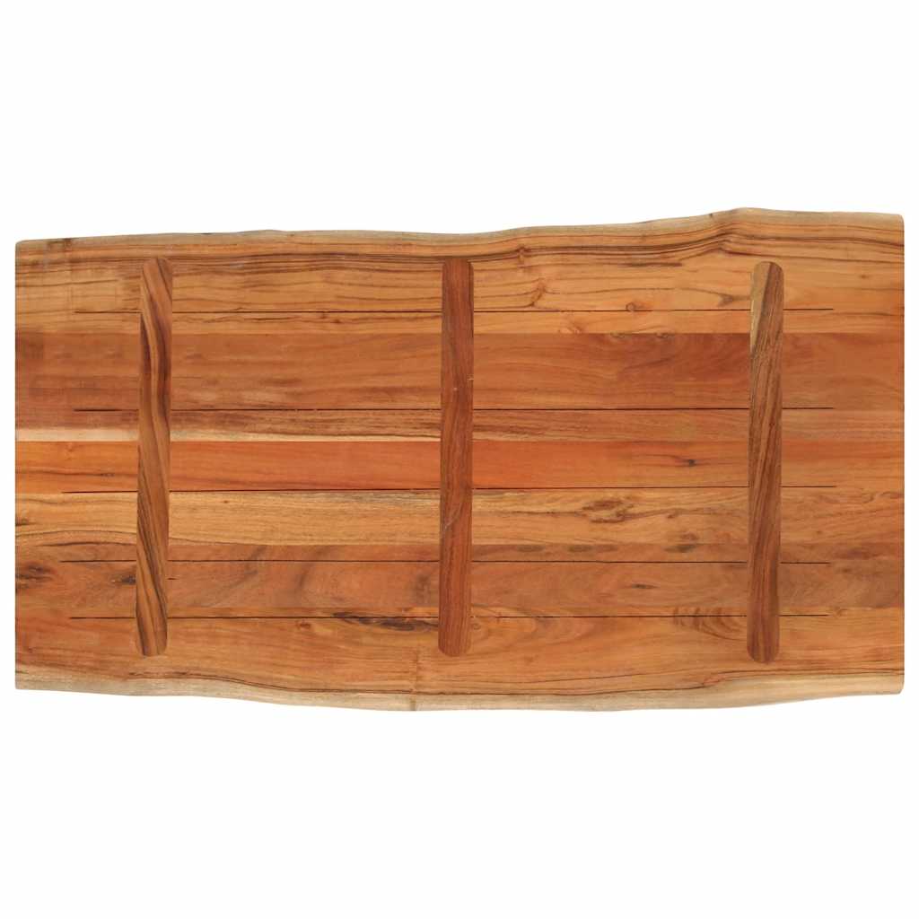 vidaXL Tischplatte 100x60x3,8cm Rechteckig Massivholz Akazie Baumkante