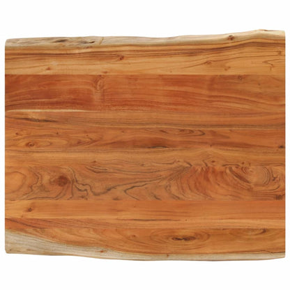 vidaXL Tischplatte 100x80x3,8cm Rechteckig Massivholz Akazie Baumkante