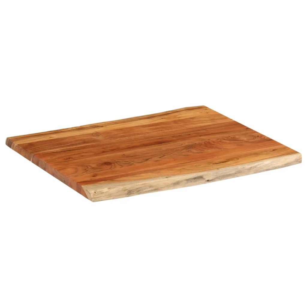 vidaXL Tischplatte 100x80x3,8cm Rechteckig Massivholz Akazie Baumkante
