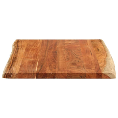 vidaXL Tischplatte 100x80x3,8cm Rechteckig Massivholz Akazie Baumkante
