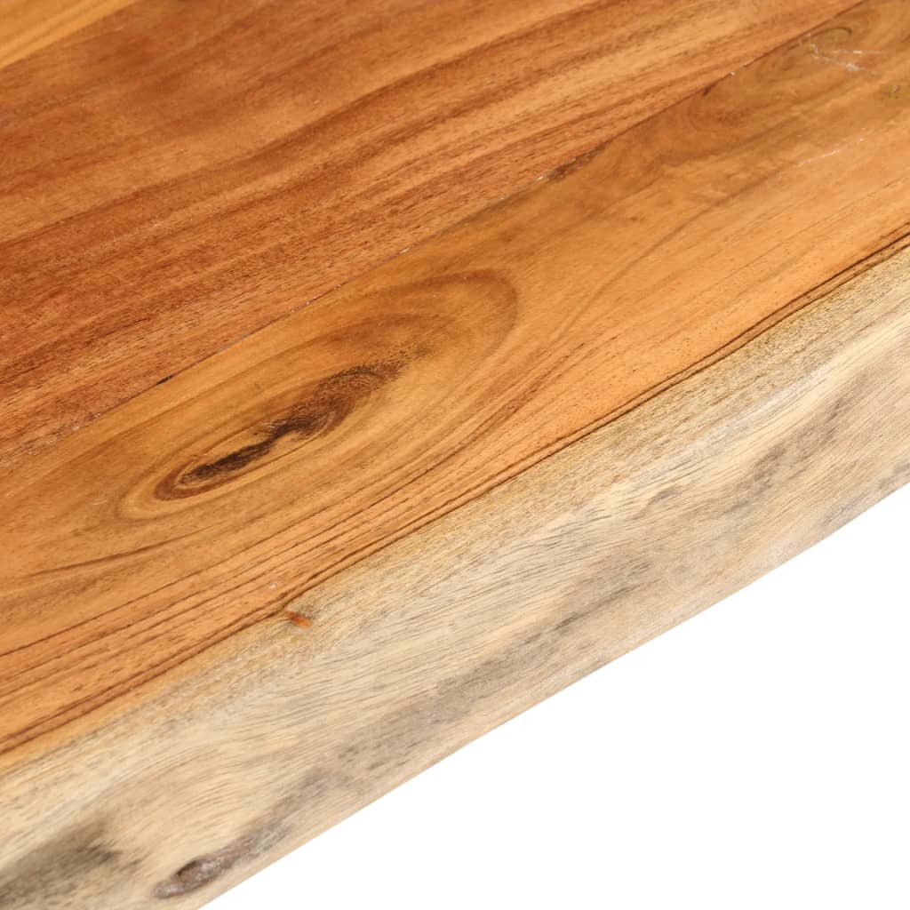vidaXL Tischplatte 100x80x3,8cm Rechteckig Massivholz Akazie Baumkante